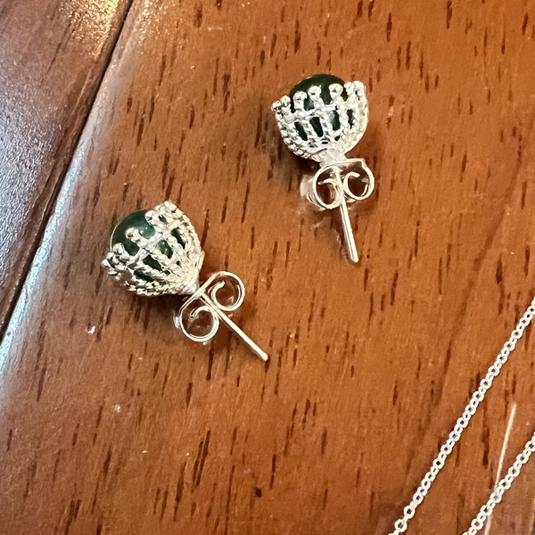 Green Onyx Pendant and Earring Set