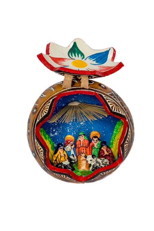 Painted Gourd Nativity