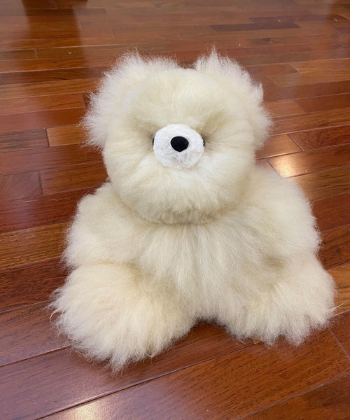 Alpaca Fur Tan Teddy Bear