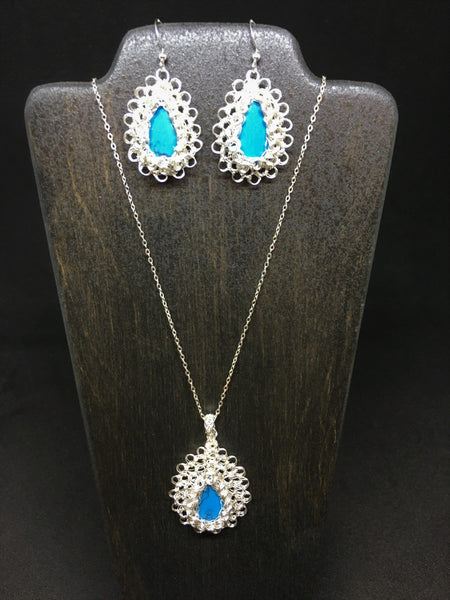 Turquoise Necklace and Earring Set