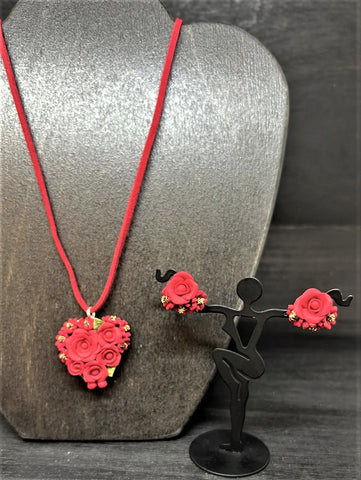 Polymer Clay Necklace & Earring Set
